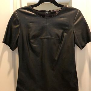 Black Leather T Shirt from BCBG Size S